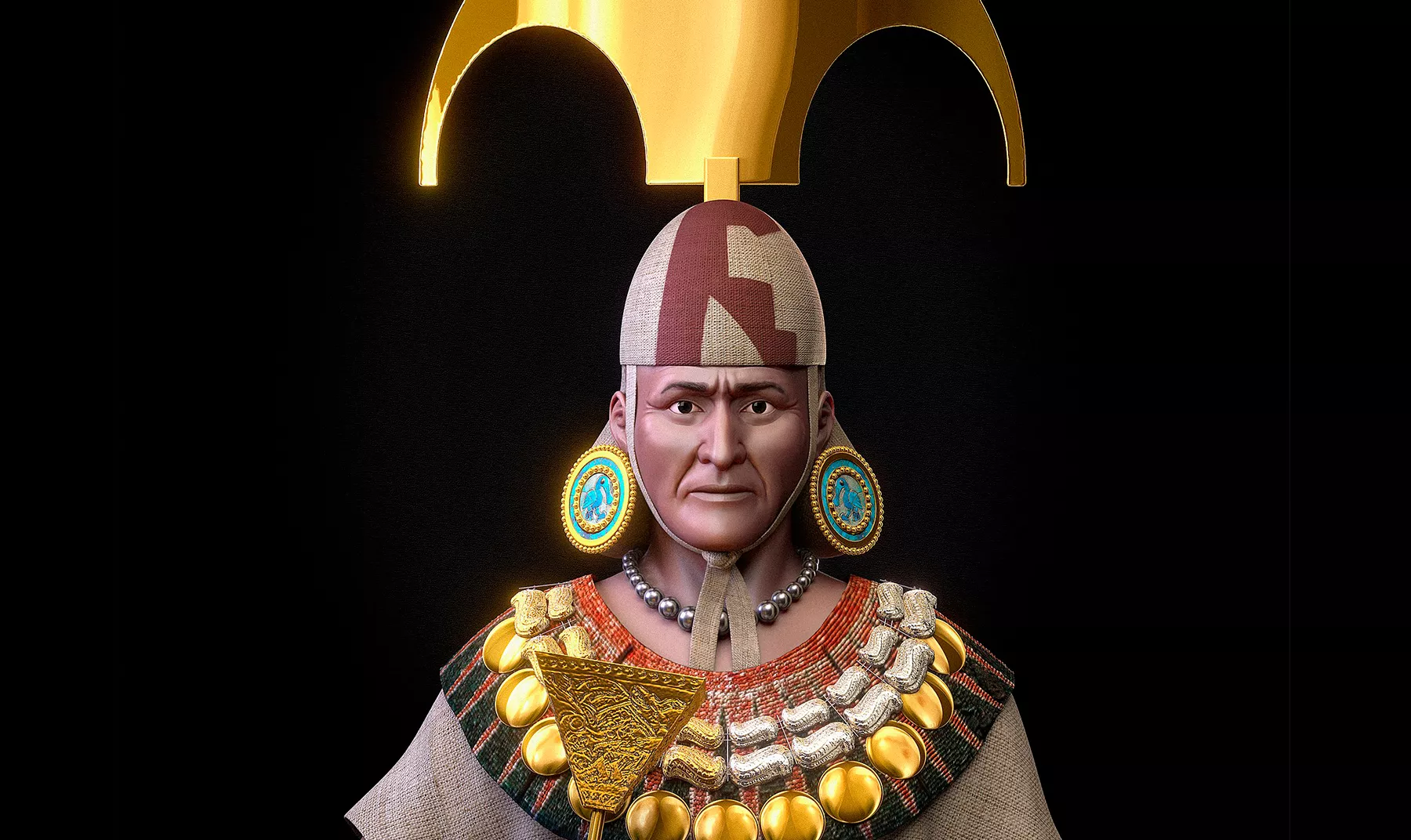 Reconstrucció facial forense del senyor de Sipan que va fer la Universitat Inca Garcilaso de la Vega i el Museu Tumbas Reales de Sipán