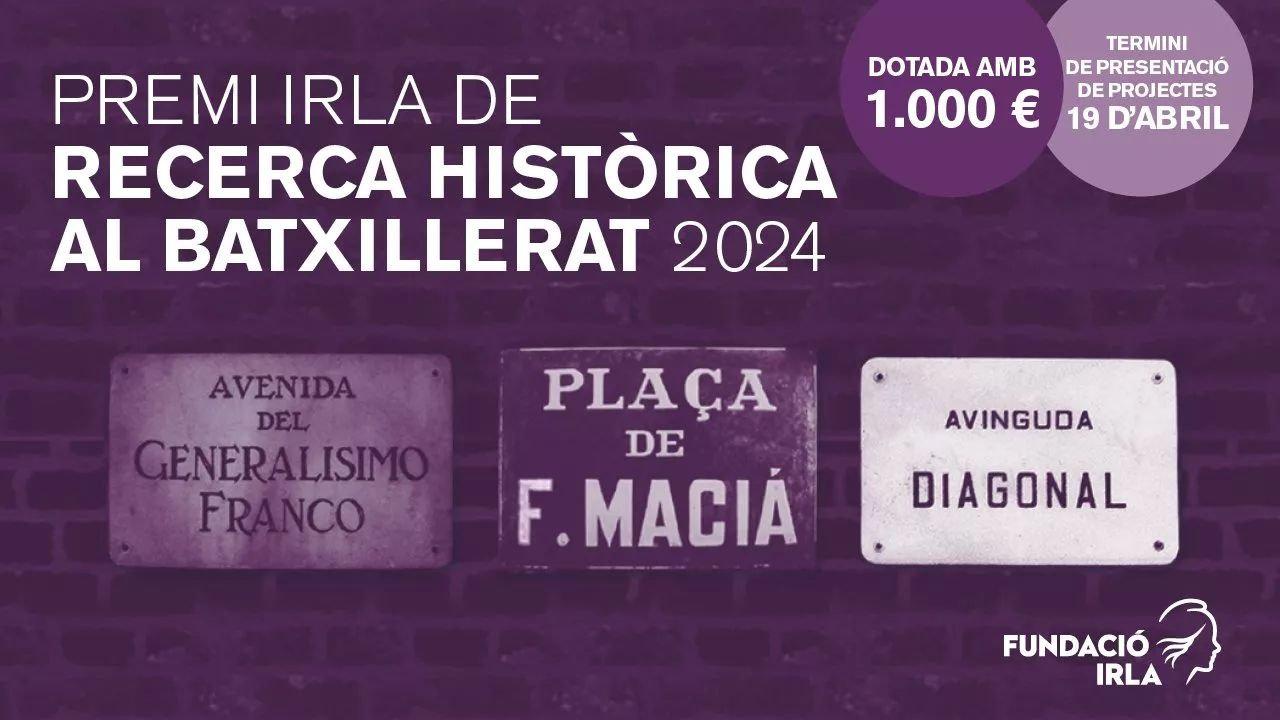 Premi Irla de Recerca Històrica al Batxillerat 2024