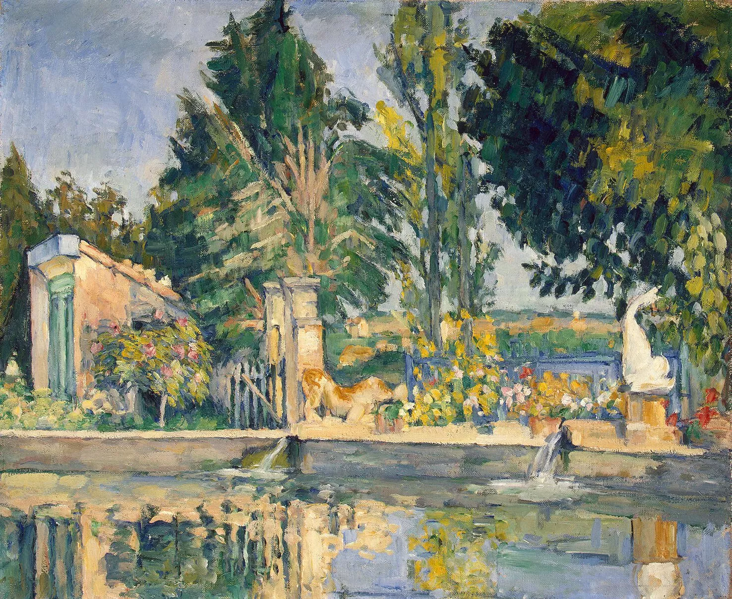 'Le Bassin du Jas de Bouffan', pintura de Paul Cézanne de la casa de camp familiar que es conserva al museu L'Ermitage de Sant Petersburg