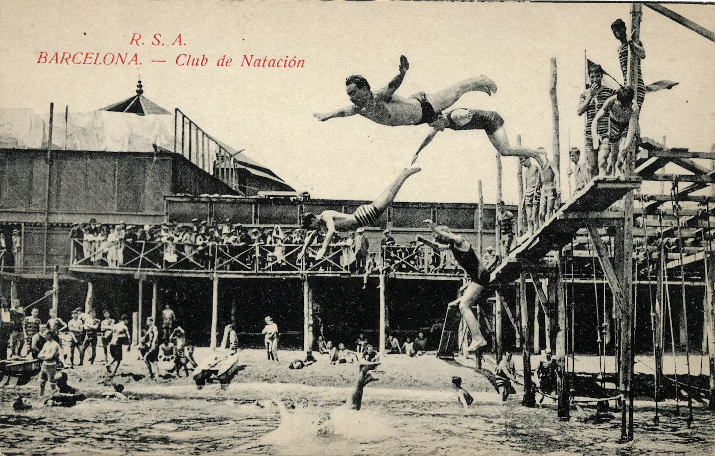 Zona de banys de la Barceloneta, 1928