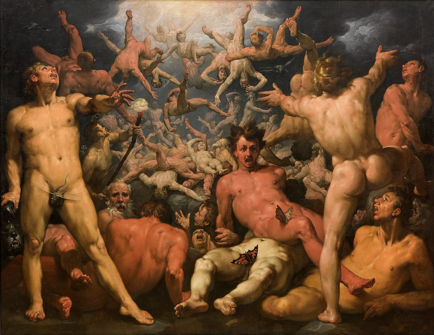 El 1590, Cornelis Cornelisz van Haarlem va pintar 'La caiguda dels Titans', un homenatge al nu masculí que ha donat lloc a nombroses interpretacions
