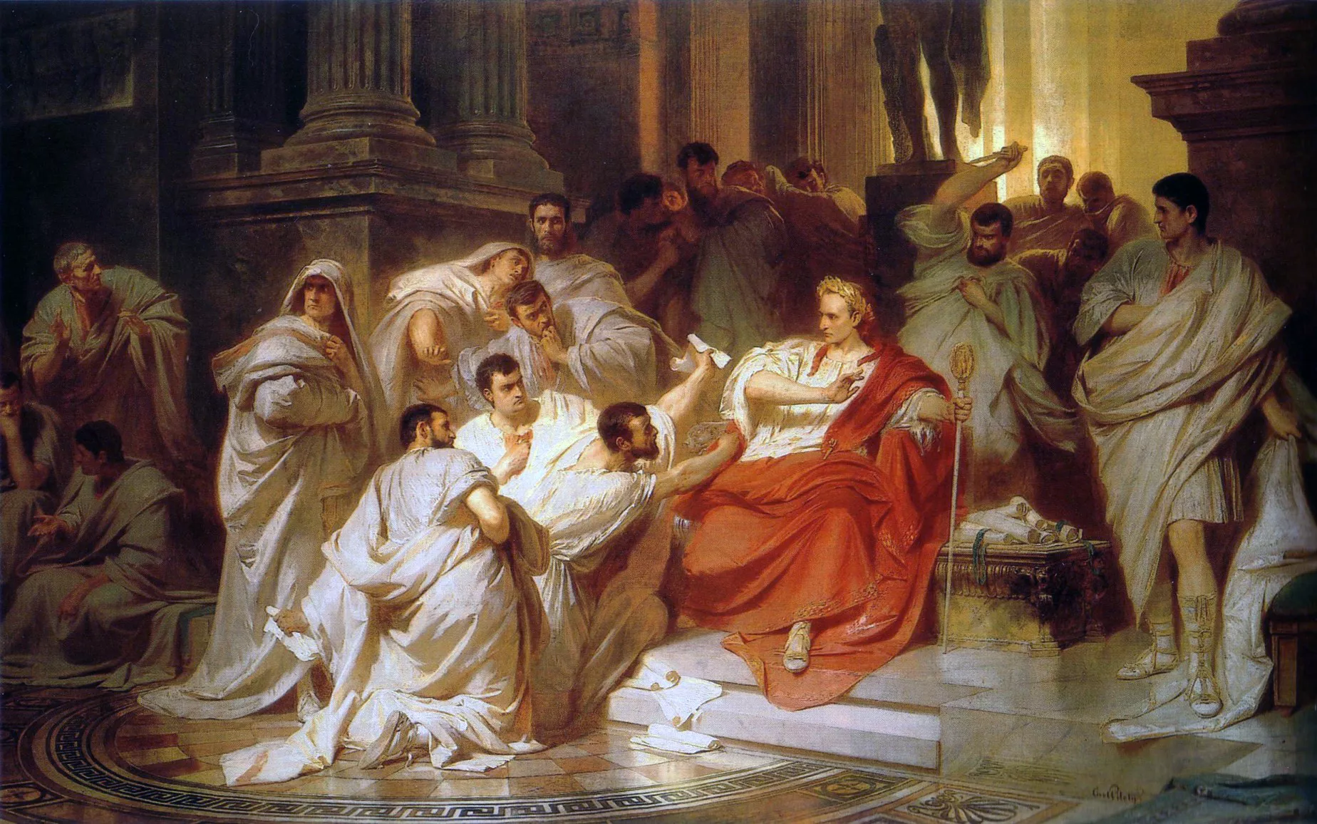 'La mort de Cèsar' de Carl Theodor von Piloty (1865)
