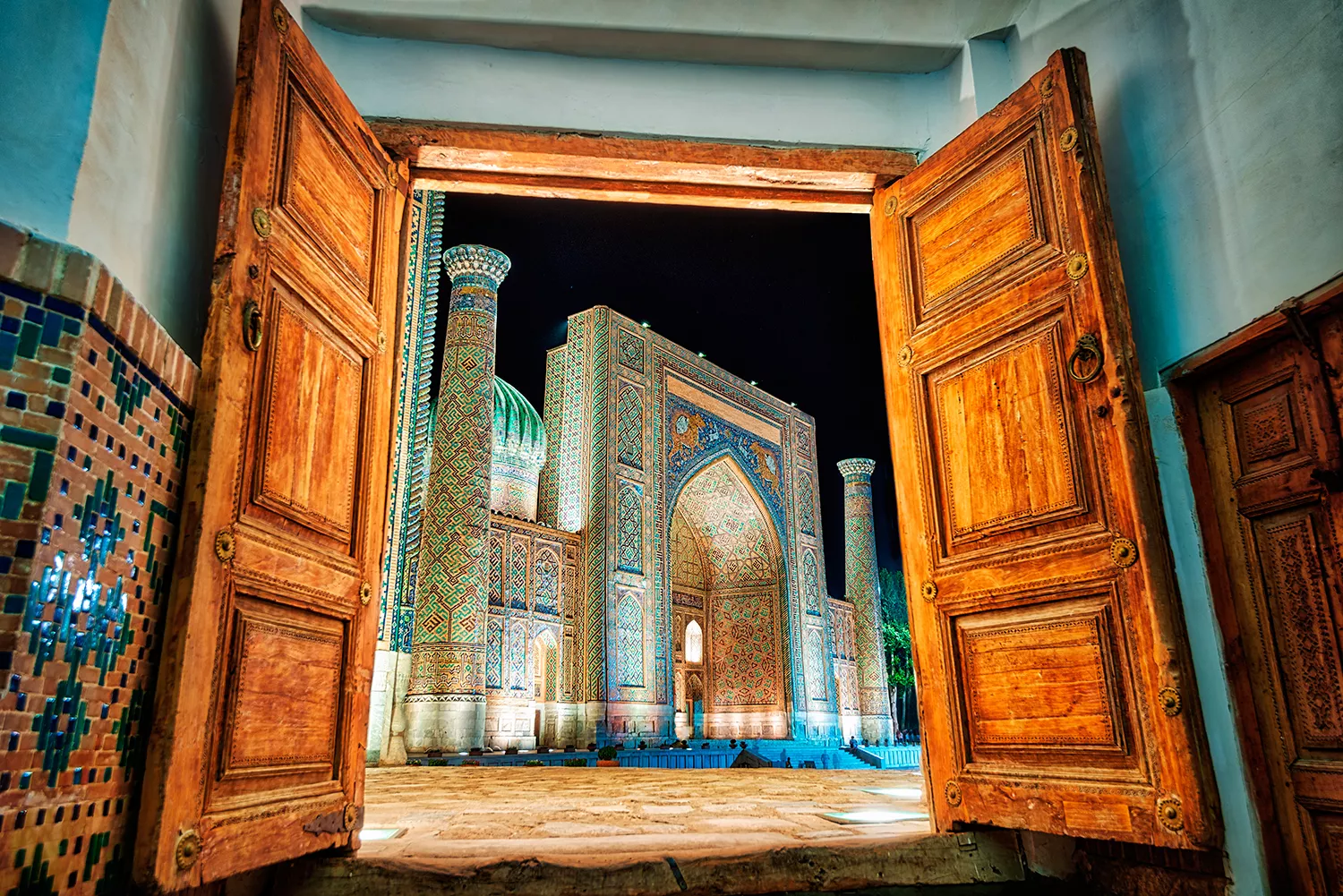 Una de les tres madrasses de plaça del Registan de Samarkanda, a Uzbekistan