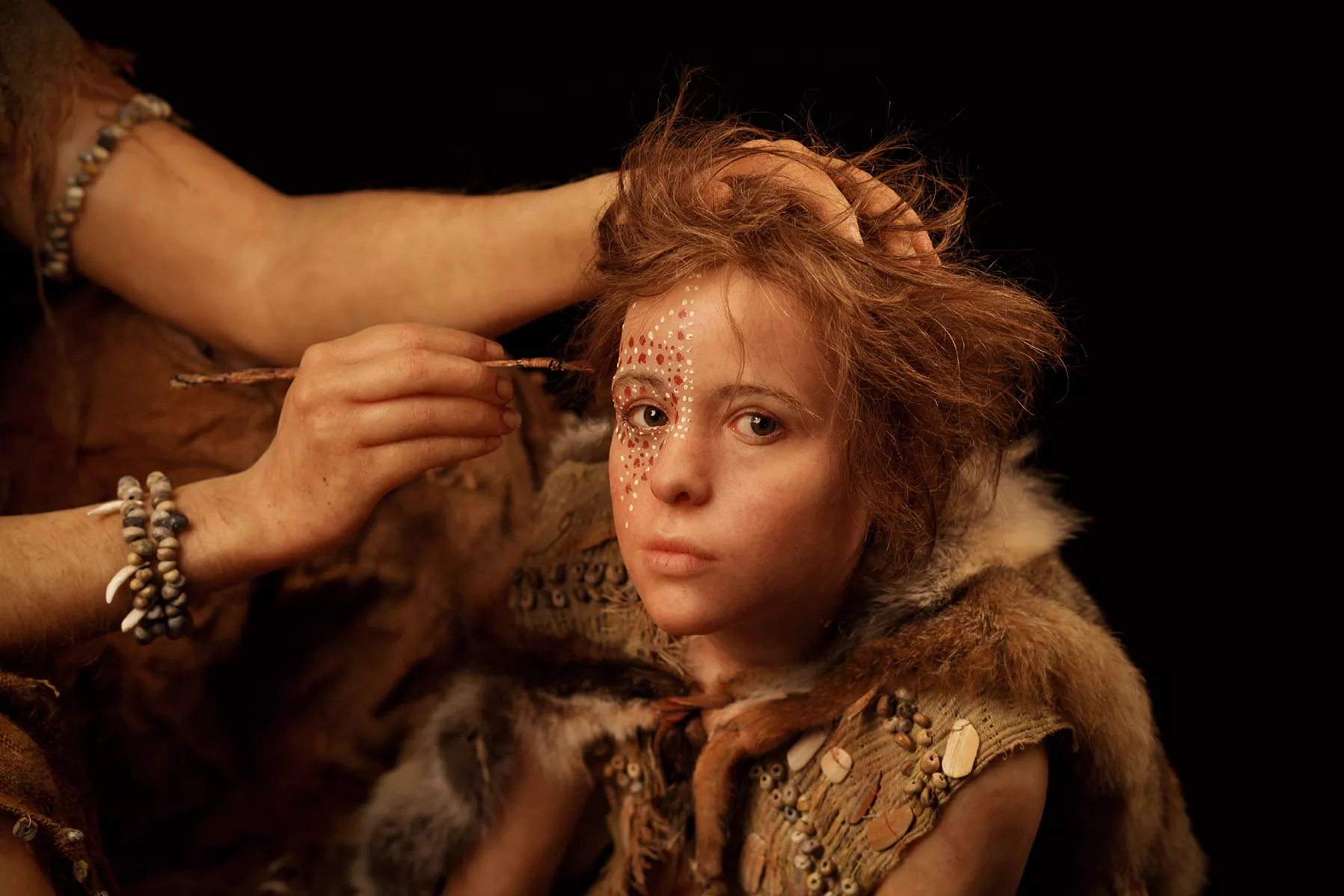 Reconstrucció d'un infant de la prehistòria feta per l'escultora francesa Éliasbeth Daynès