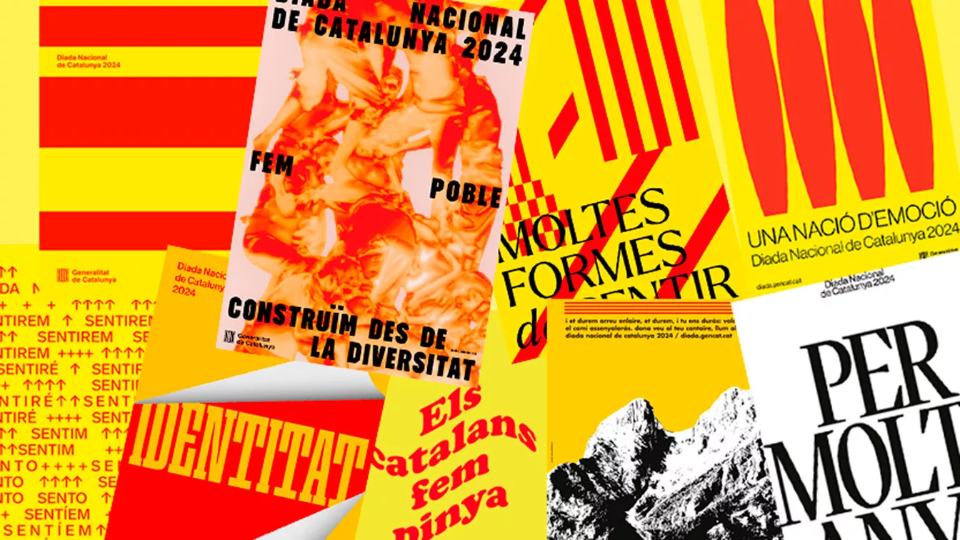 Cartells finalistes del concurs per a la creació de la imatge gràfica de la Diada Nacional de Catalunya