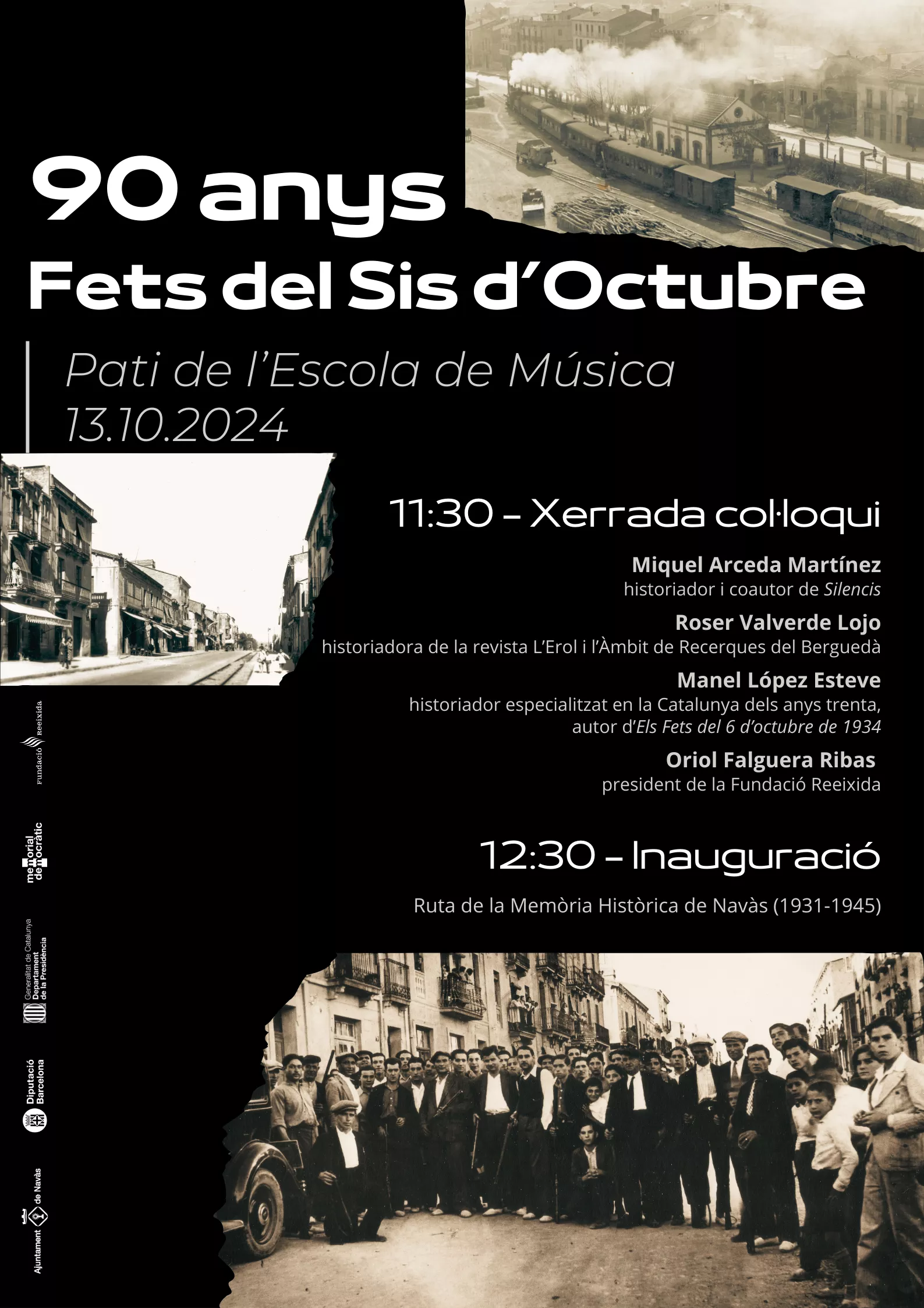 Commemoració dels 90 anys Fets del Sis d'Octubre de 1934 a Navàs