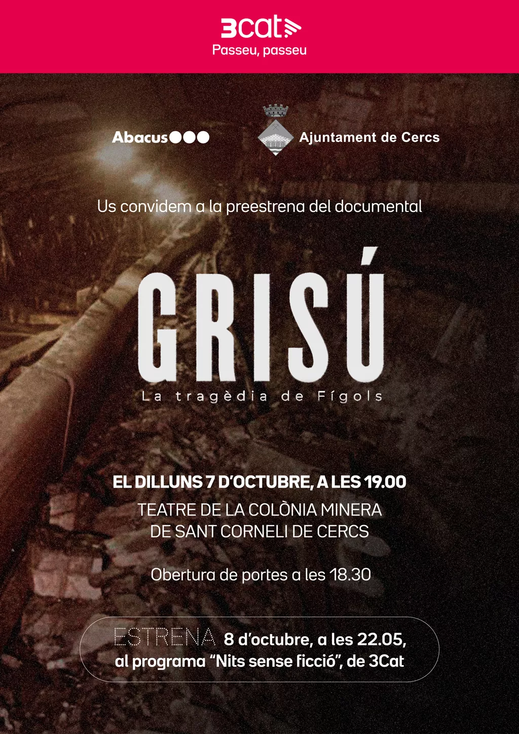 Cartell del documental 'Grisú. La tragèdia de Fígols'