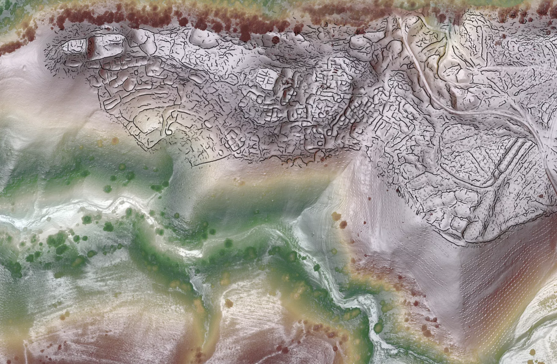 Composició de la vista lidar a Tugunbulak