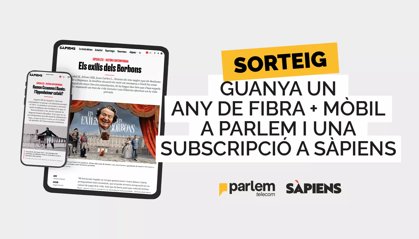 Guanya un any de fibra i mòbil amb Parlem i una subscripció digital a 'Sàpiens'