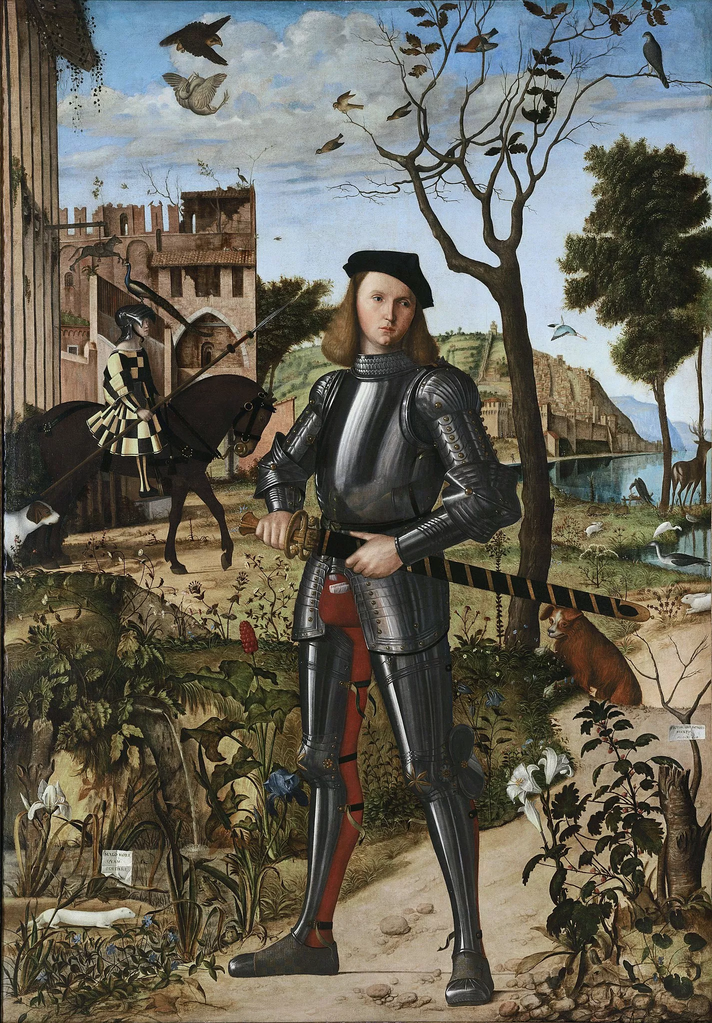 'Jove cavaller en un paisatge', de Vittore Carpaccio