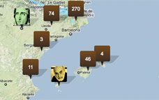 Detall de la pàgina web del Mapa Literari Català 2.0