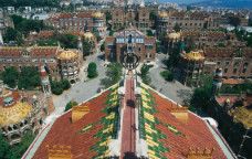 Panoràmica del recinte modernista de Sant Pau