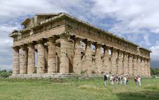 Temple de Posidó, a Paestum, Itàlia