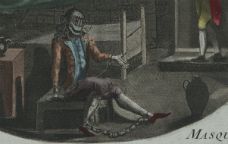 Detall de 'L'Homme au Masque de Fer' ('L'home de la màscara de ferro'), gravat anònim de 1789